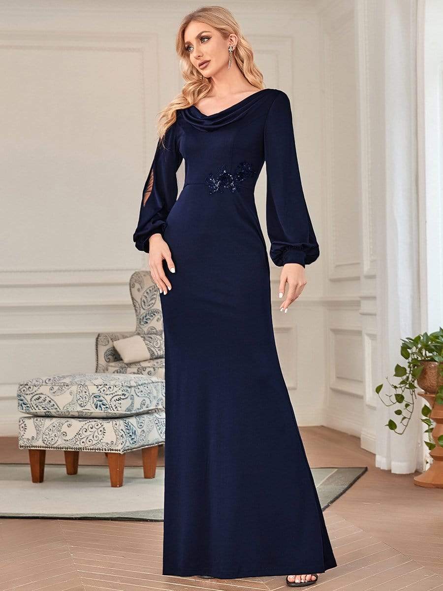 long mother of the bride dresses with sleeves